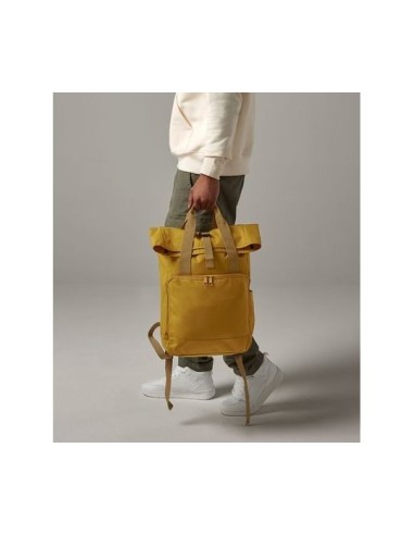 B-BG118L-Recycled Twin Handle Roll-Top Laptop Backpack
